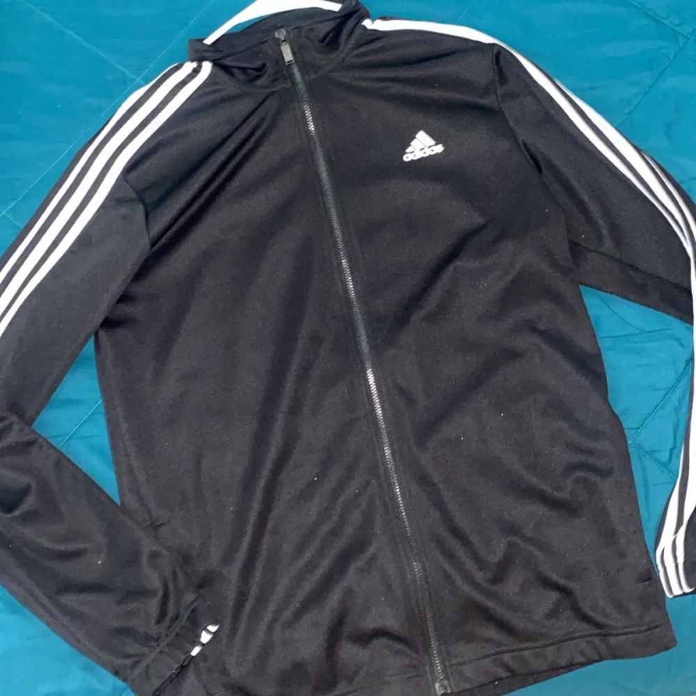 Adidas 3 stripe zip up
